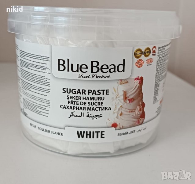 Захарна паста моделираща маса фондан БЯЛ цвят 1 кг Захарно тесто DR PASTE Cesil , снимка 1
