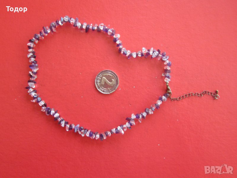 Невероятно колие с камъни аметисти , снимка 1