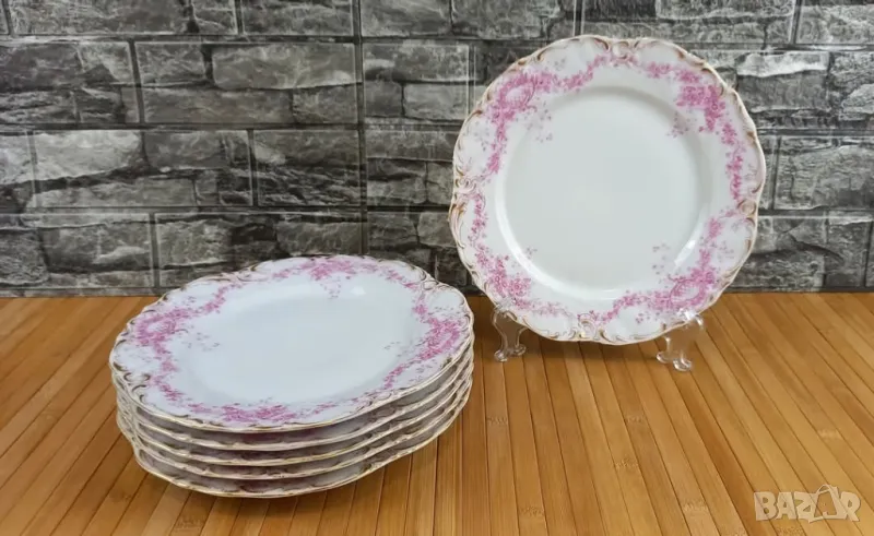 Стари над 100 г порцеланови чинии KPM Krister, снимка 1