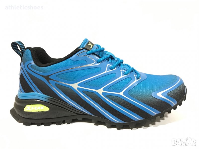 Юношески маратонки с водоотблъскваща материя в синьо-214 F1, снимка 1