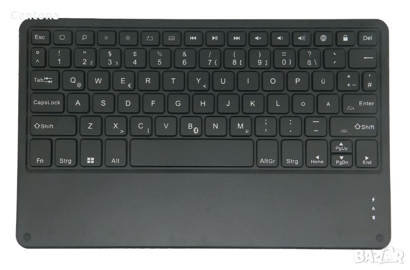 Безжична Bluetooth клавиатура с 7 цветна подсветка, акумулаторна батерия, метална основа, снимка 1