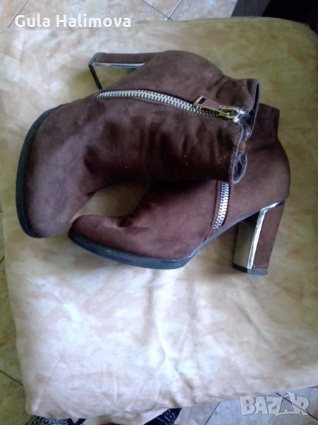 Дамски боти велур, снимка 1