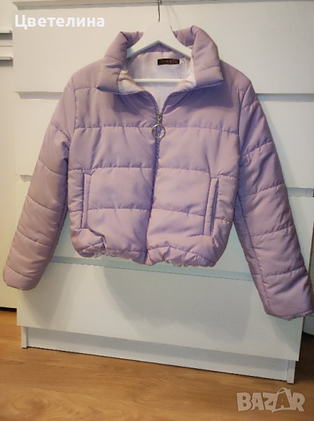 Дамско яке в цвят люляк размер М цена 32,99 лв. + подарък оригинална шапка PUMA в цвят люляк, снимка 1