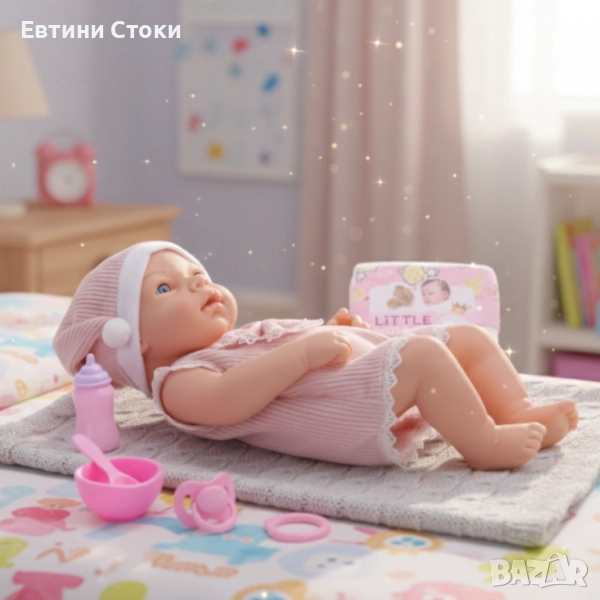 Реалистична кукла бебе Little Mommy - с аксесоари, 39 см, снимка 1