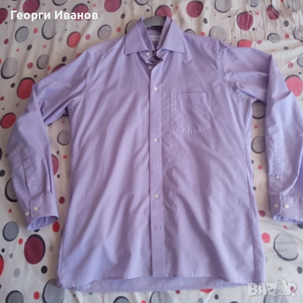 OLYMP 40 L/XL КАТО НОВА лилава риза с дълъг ръкав Олимп purple shirt, снимка 1
