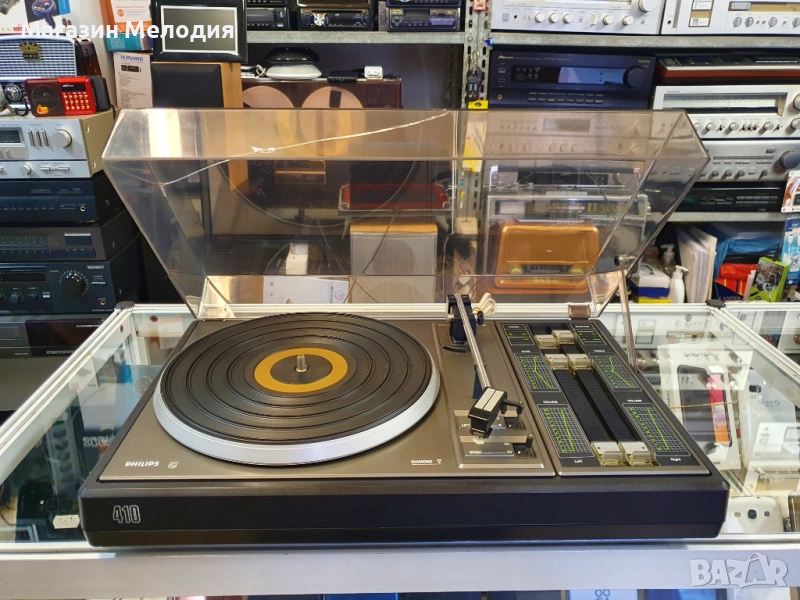 💽📻📀🎶 Грамофон Philips 410 Има вграден усилвател. С нова игла! В перфектно техническо и много доб, снимка 1