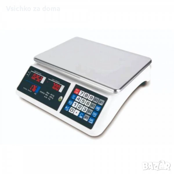 Кухненска везна с калкулатор, 40 кг., LCD екран, водоустойчива  платформа, снимка 1