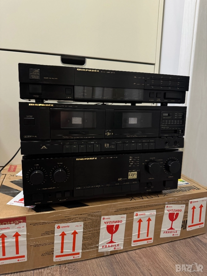 Комплект MARANTZ PM-55 SD285 ST-54 Стерео усилвател, Касетен дек, Тунер, снимка 1