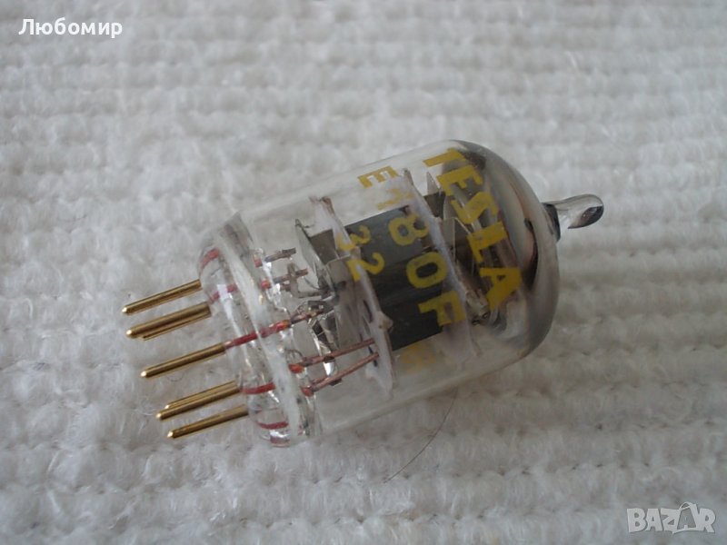Радиолампа E180F Gold pins TESLA, снимка 1