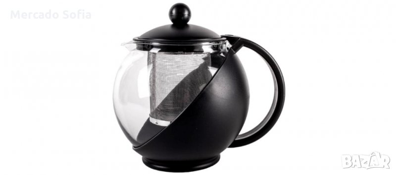 Стъклена кана за чай 1,25 л. , снимка 1