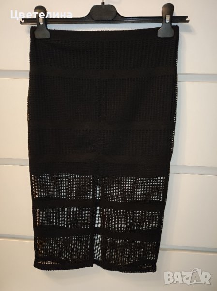 Дамска черна пола с мрежа размер S цена 20 лв., снимка 1