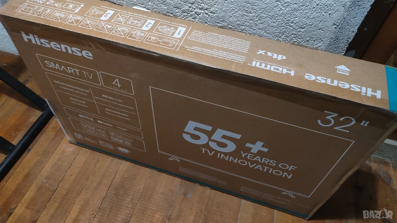 smart TV 32Hisense 32A4Q чисто нов кашон, снимка 1