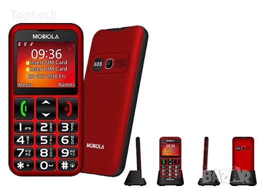 Мобилен телефон Mobiola MB700, черен и червен, снимка 1