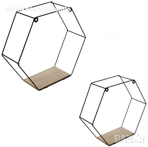 Рафтове комплект 2 броя, 30x9.5x26 cm и 26x9.5x23 cm. До 3 килограма, снимка 2 - Етажерки - 40609903