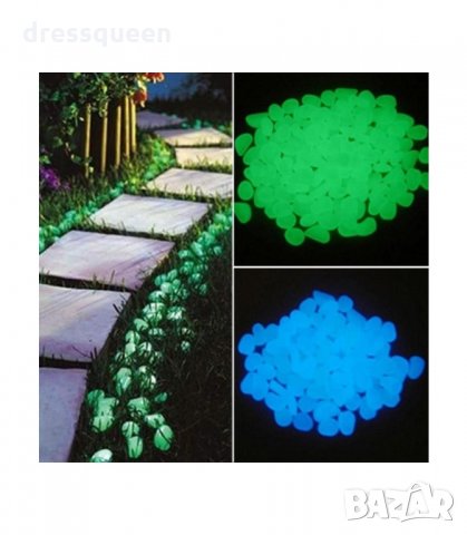 3146 Светещи  градински камъни 100бр, снимка 3 - Градински мебели, декорация  - 34238027