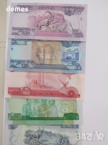 Пълен сет 5,10,20,50,100 и 200 бира-Етиопия, 2020, UNC, снимка 6 - Нумизматика и бонистика - 55782336