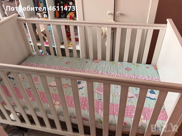 Детска дървена кошара , снимка 2 - Бебешки легла и матраци - 51920208