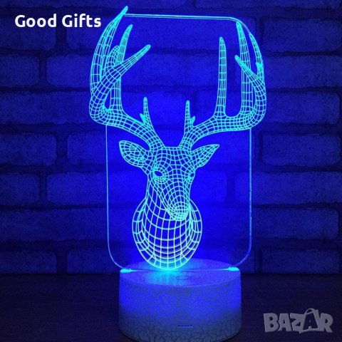 Холограмна LED лампа CREATIVE 3D Елен