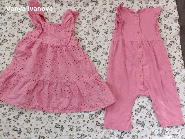 H&M дантелена рокличка и ромпър 6-9 месеца, снимка 2 - Бебешки рокли - 49243454