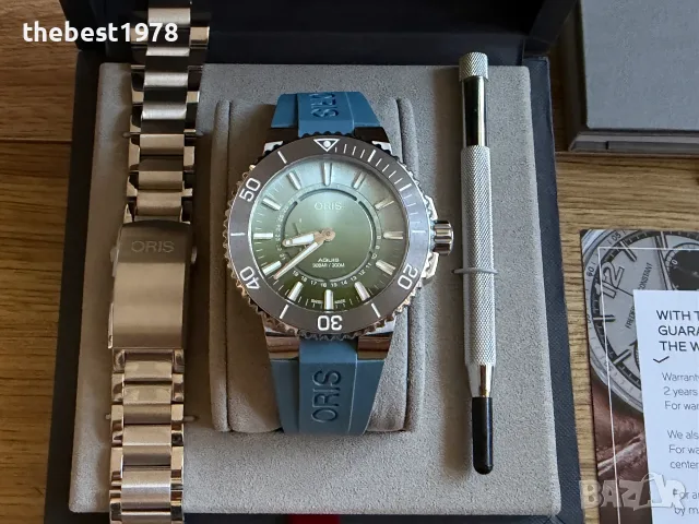 НОВ! Oris Aquis Dat Watt Limited Edition 2, снимка 2 - Мъжки - 55732726