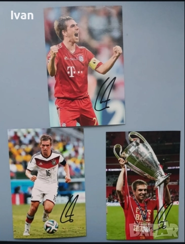Автограф на Phillip Lahm футболна легенда на Bayern Munich и Германия