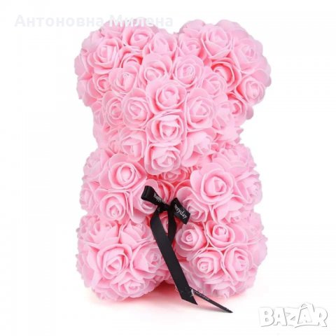 Мече от рози, ROSE BEAR S в кутия, снимка 4 - Романтични подаръци - 35526806