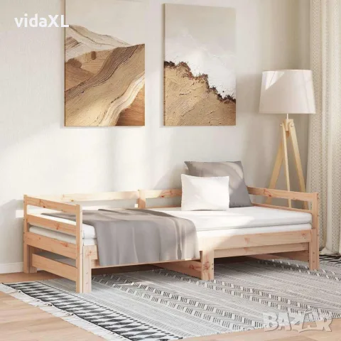 vidaXL Разтегателно дневно легло, без матрак, 80x200 см, снимка 2 - Спални и легла - 56147929