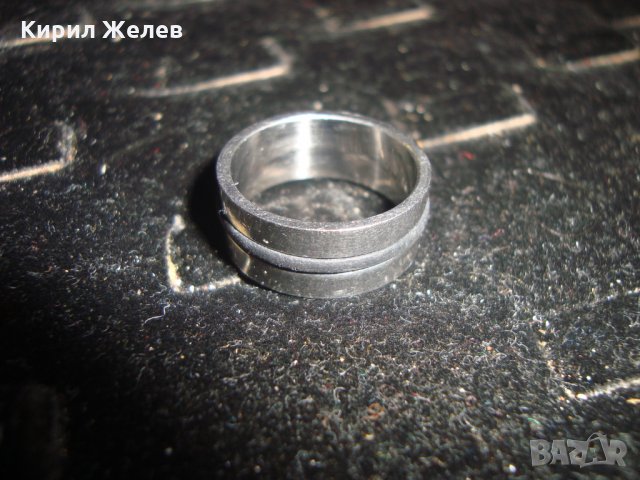 КРАСИВ ПРЪСТЕН от БЛАГОРОДНА СТОМАНА НЕРЪЖДАЕМ АРТ МОДЕЛ 20950, снимка 3 - Пръстени - 32088836