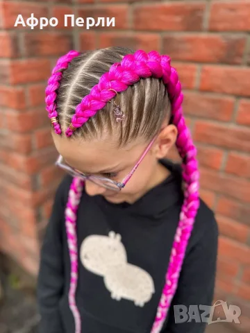 🥰Боксьорски Плитки🤎 Box braids Детски прически Опашки Бохо Туистъри Ариел Къдрици Афро Канекалон , снимка 7 - Аксесоари за коса - 55848246