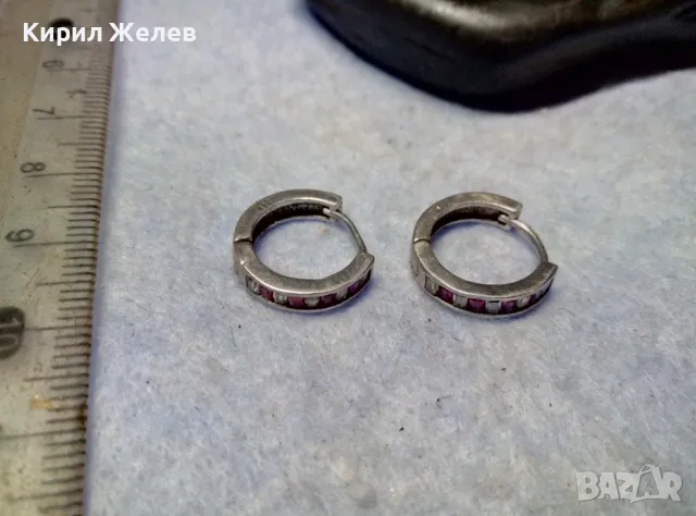 ПРЕКРАСНИ РУБИНЕНИ СРЕБЪРНИ ОБЕЦИ - АНГЛИЯ СРЕБРО 925 с ЮВЕЛИРНО ФАСЕТИРАНИ РУБИНИ 50065, снимка 15 - Обеци - 49704566