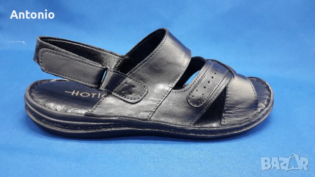 Мъжки сандали 1272 черни ест.кожа, снимка 1