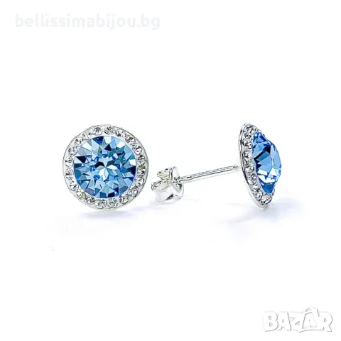 Обеци с Кристали Сваровски, снимка 2 - Обеци - 48212851