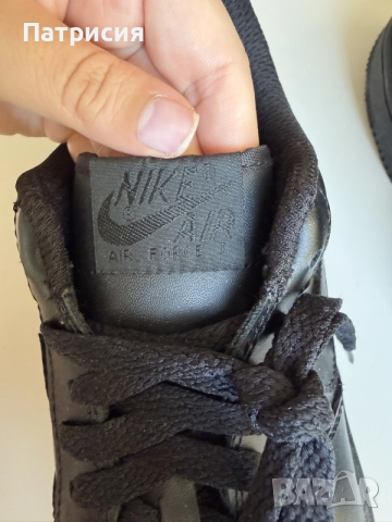 Черни мъжки сникърси маратонки Nike Air Force 1 Low ниски кецове, размер 45, черен цвят, black, AF1, снимка 5 - Маратонки - 56043077