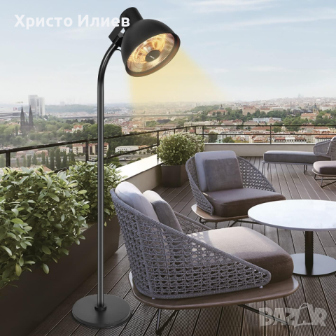 Електрическа печка Hoberg Инфрачервен Карбонов нагревател за външна вътрешна употреба, снимка 6 - Отоплителни печки - 44819100