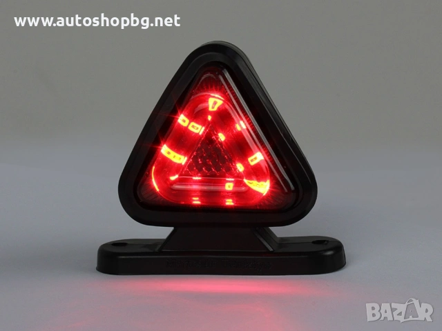 Габарит рогче 18 LED 12–24V 7 см – червено/бяло (опушен), снимка 3 - Аксесоари и консумативи - 54135620