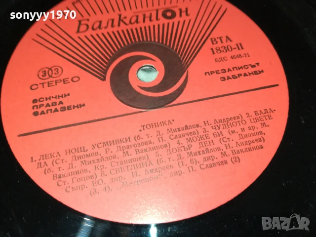 ТОНИКА 2407250724, снимка 13 - Грамофонни плочи - 51123861