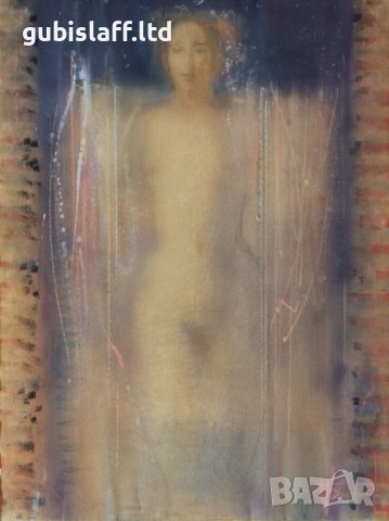 Картина, "Танцьорка", 1997 г., худ. проф. Светозар Бенчев, снимка 1 - Картини - 42792499