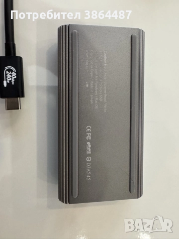 TEKQ Super Veloce Thunderbolt 3 M.2 NVMe SSD Enclosure 4TB / Apple, снимка 3 - Твърди дискове - 55972424