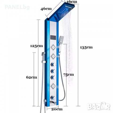 Хидромасажен душ панел Ниагара,6 функции,смесител-БЕЗПЛАТНА ДОСТАВКА, снимка 16 - Душове - 35561155