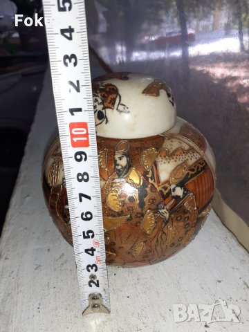 Стара колекционерска ваза буркан Сатцума, снимка 7 - Антикварни и старинни предмети - 34348638