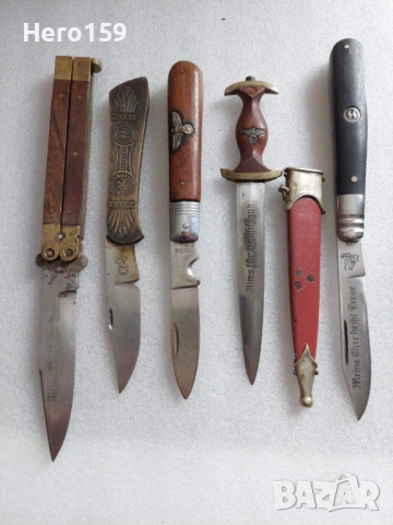 WW2-Лот немски ножки,кортик миниатюра за писма и една съветска