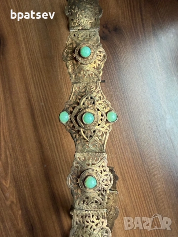 стар възрожденски колан,Сачан,Позлата, снимка 7 - Антикварни и старинни предмети - 54100505