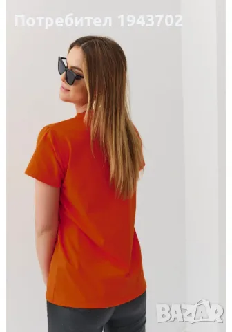 Дамска тениска в оранжев цвят 0555