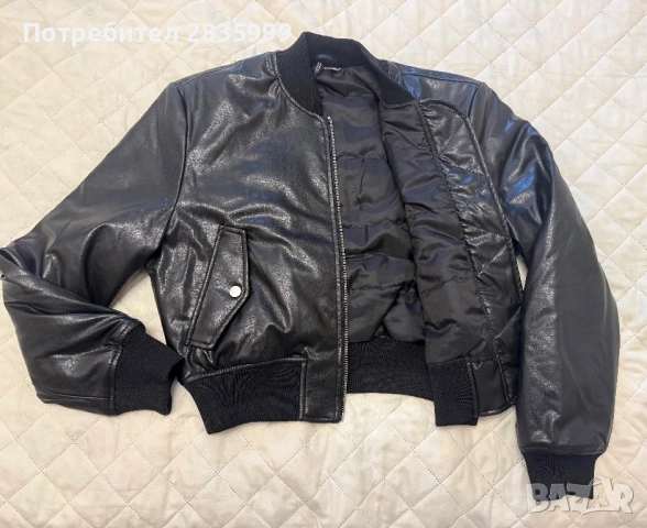 Дамско кожено яке H&M, снимка 2 - Якета - 52231101