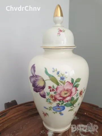 ALKA Bavaria Meissen 23см/АЛКА Бавария Майсен стара немска порцеланова ваза с капак-урна