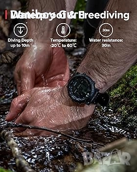 SUUNTO Core All Black Sports Watch, класически часовник за приключения на открито с алтиметър, снимка 4 - Водоустойчиви - 52407888