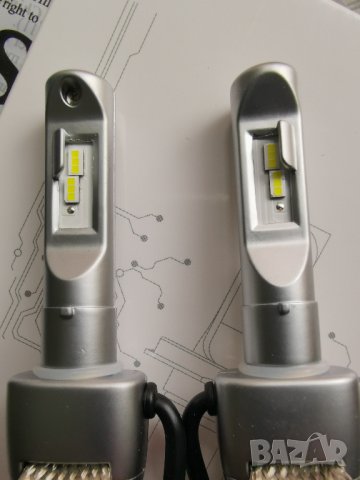 Висок клас LED-крушки с пасивно охлаждане за основни фарове H1 ,H4, H7 Н11 НВ3  НВ4, снимка 11 - Аксесоари и консумативи - 33797642