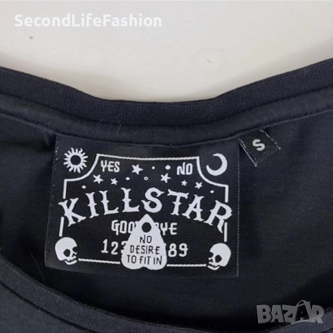 Мъжка тениска Killstar Cat Totem, готически метъл, размер S, уголемена , снимка 2 - Тениски - 52816386