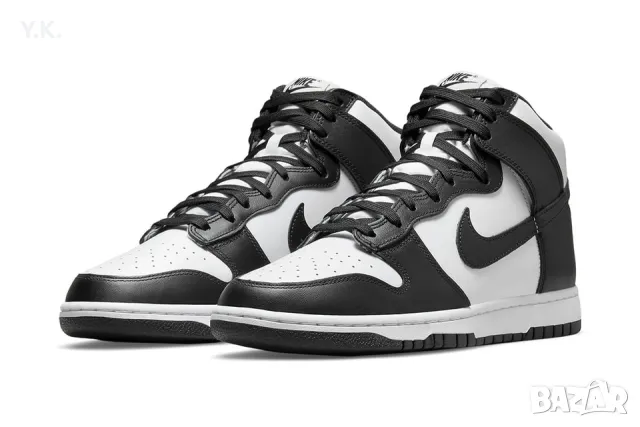 Оригинални мъжки кецове Nike Dunk High Retro "Panda", снимка 8 - Кецове - 48246820
