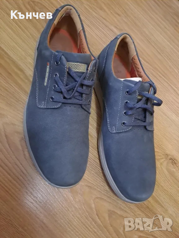 Clarks мъжки обувки от набук, тъмносиви, размер 45 - НОВИ, снимка 3 - Спортно елегантни обувки - 49766575